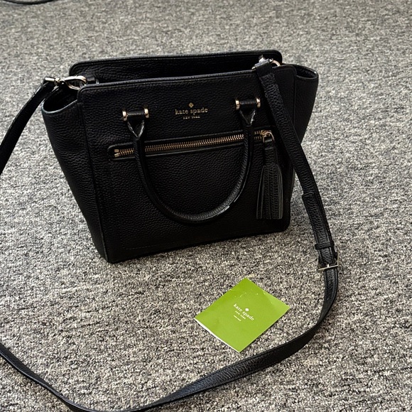Kate Spade Black Textured Satchel - Picture 8 of 9